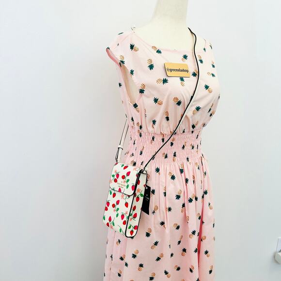 Kate Spade Purse Strawberry Vine North South Phone Crossbody - Picture 10 of 10